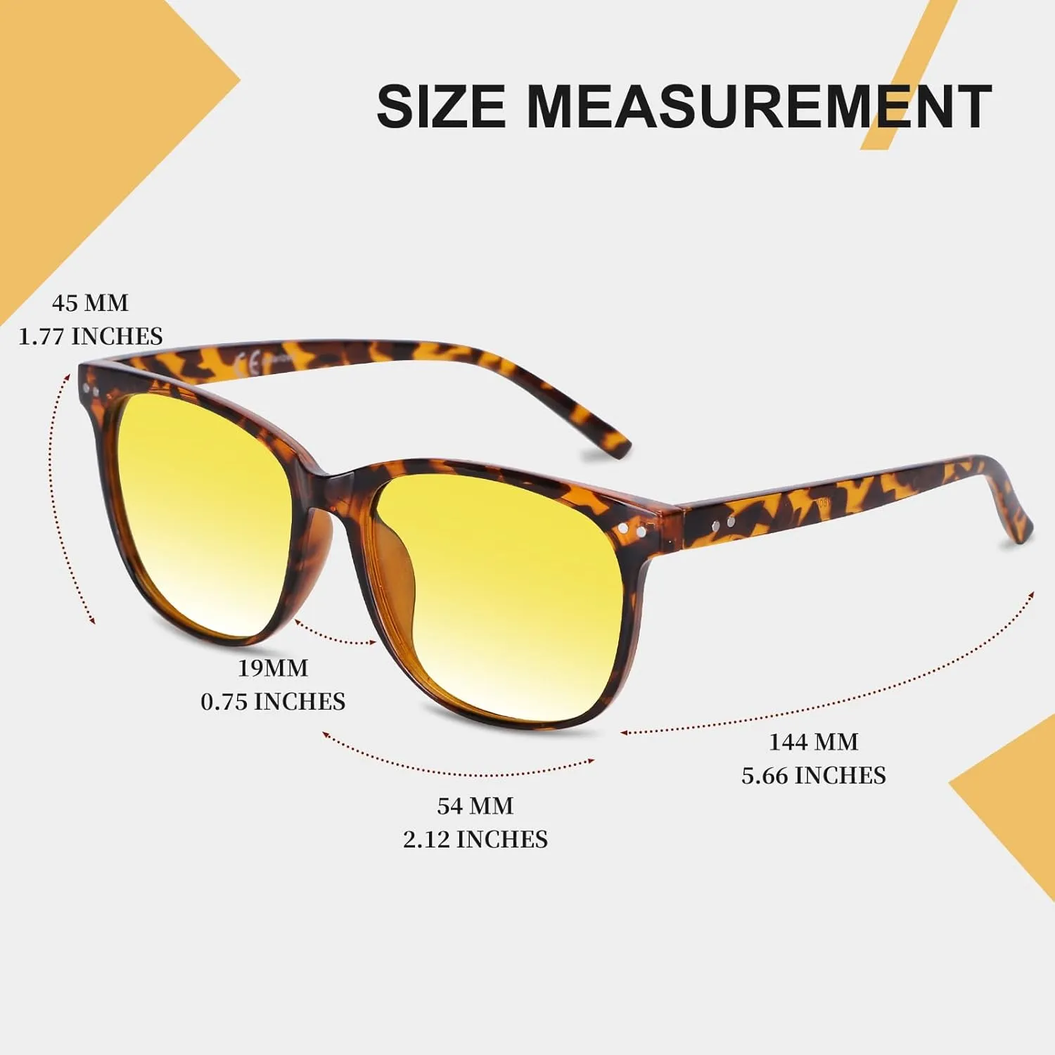 HAOLOTA Night Vision Driving Glasses Polarized HD Yellow Tinted Anti Glare Sunglasses for Men and Women