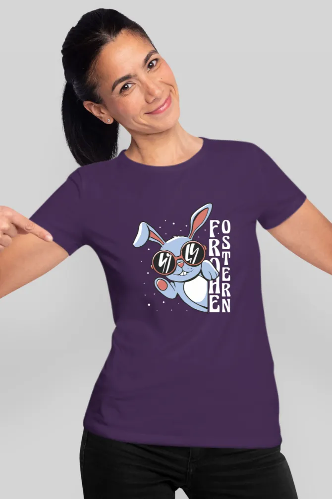 Happy Easter In German Printed T-shirt for women