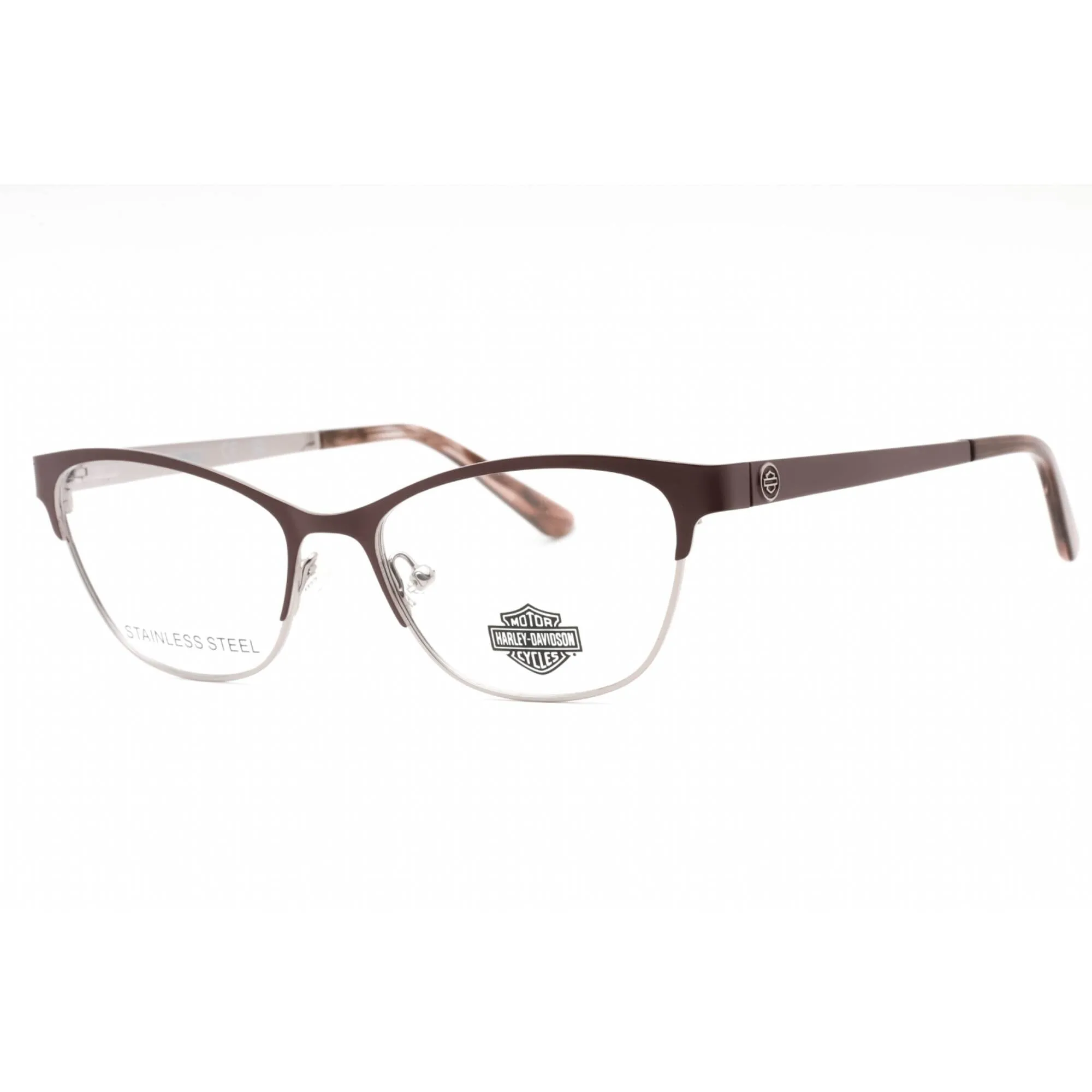 Harley Davidson Women's Eyeglasses - Matte Violet Metal Cat Eye Frame | HD0572 082