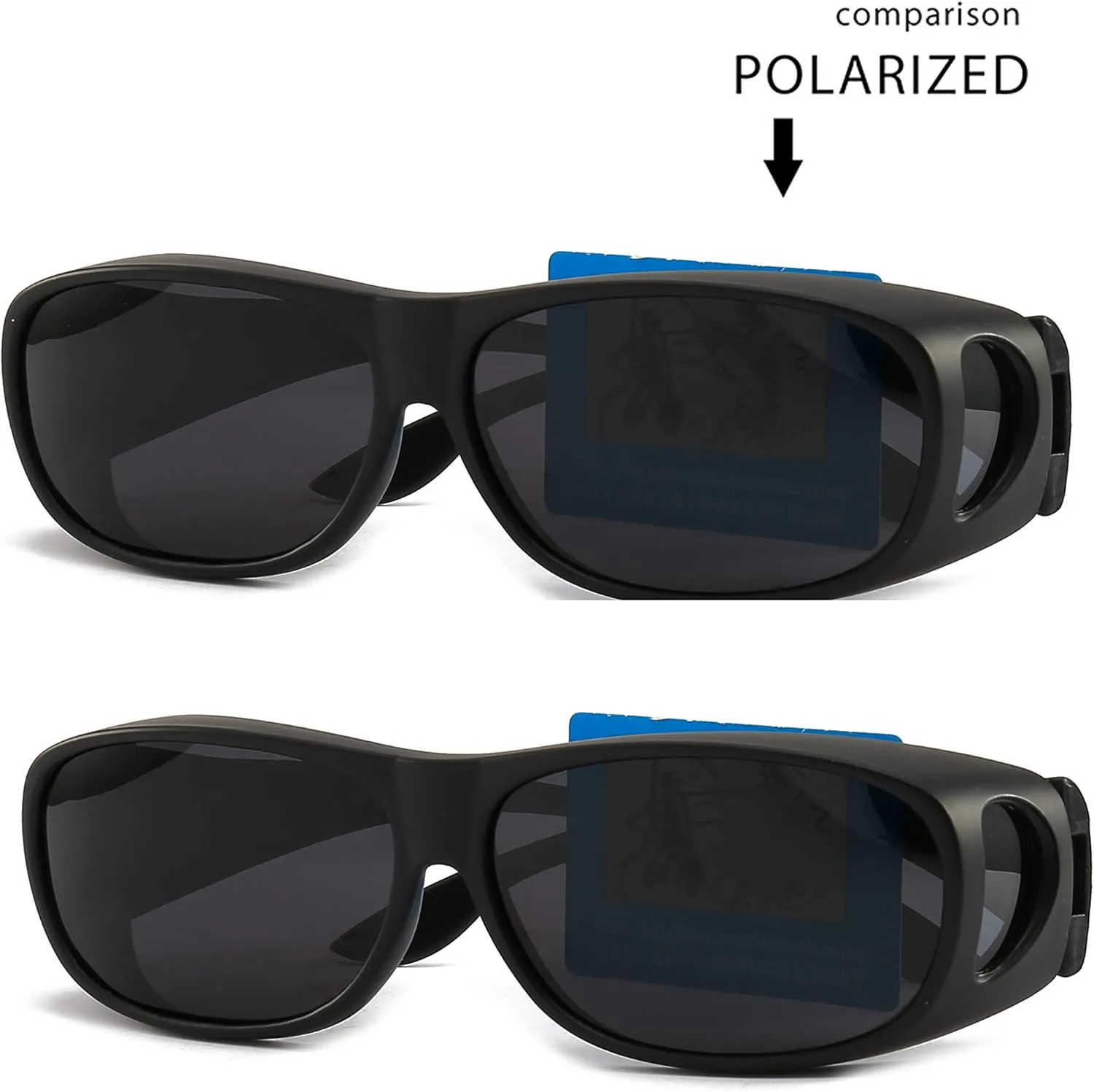 HD Night Day Driving Wrap Around Prescription Glasses Anti Glare Sunglasses with Polarized Lens for Man and Women