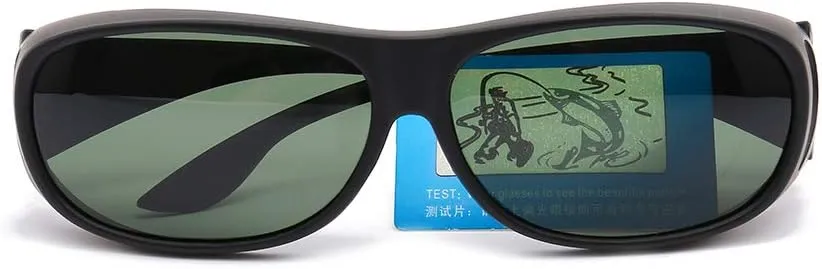 HD Night Day Driving Wrap Around Prescription Glasses Anti Glare Sunglasses with Polarized Lens for Man and Women