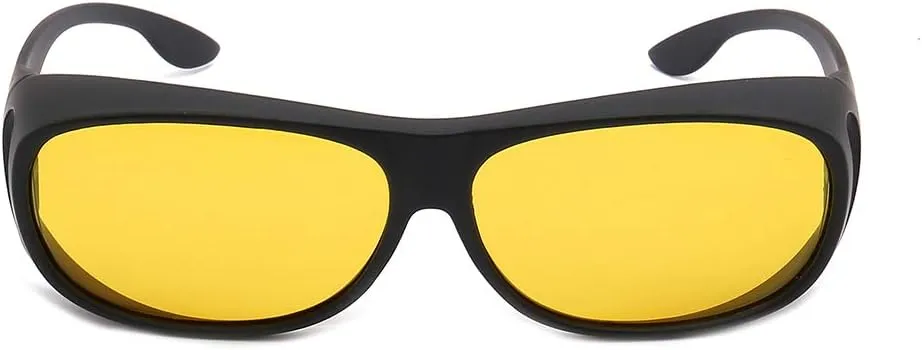 HD Night Day Driving Wrap Around Prescription Glasses Anti Glare Sunglasses with Polarized Lens for Man and Women