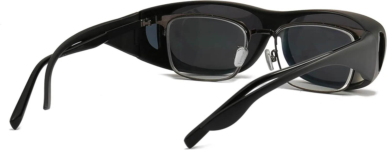 HD Night Day Driving Wrap Around Prescription Glasses Anti Glare Sunglasses with Polarized Lens for Man and Women