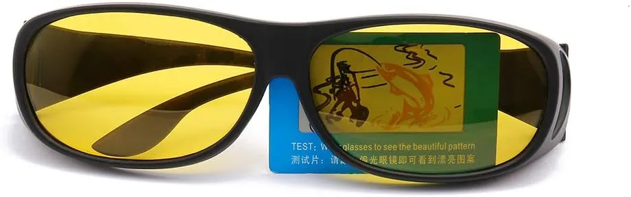 HD Night Day Driving Wrap Around Prescription Glasses Anti Glare Sunglasses with Polarized Lens for Man and Women
