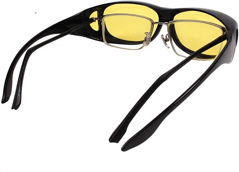 HD Night Day Driving Wrap Around Prescription Glasses Anti Glare Sunglasses with Polarized Lens for Man and Women