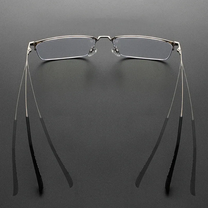 Hdcrafter Mens Oversized Full Rim Square Titanium Eyeglasses 101951