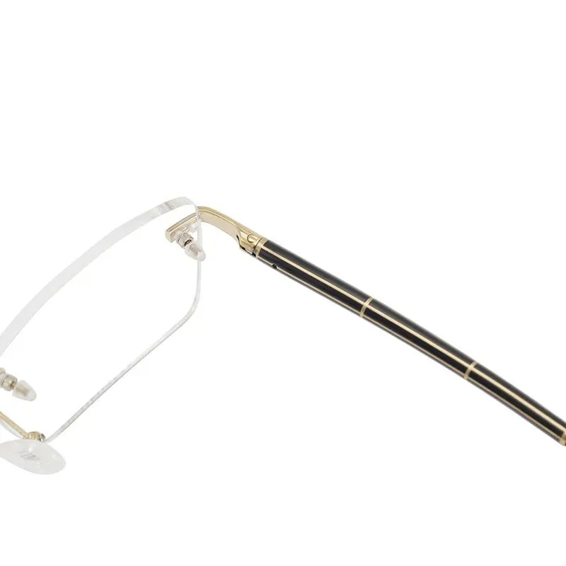 Hdcrafter Men's Rimless Square Titanium Eyeglasses 16068