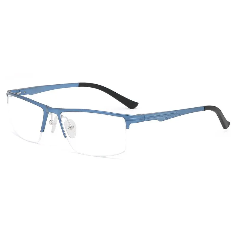 Hdcrafter Men's Semi Rim Rectangle Tr 90 Alloy Eyeglasses Kl6122