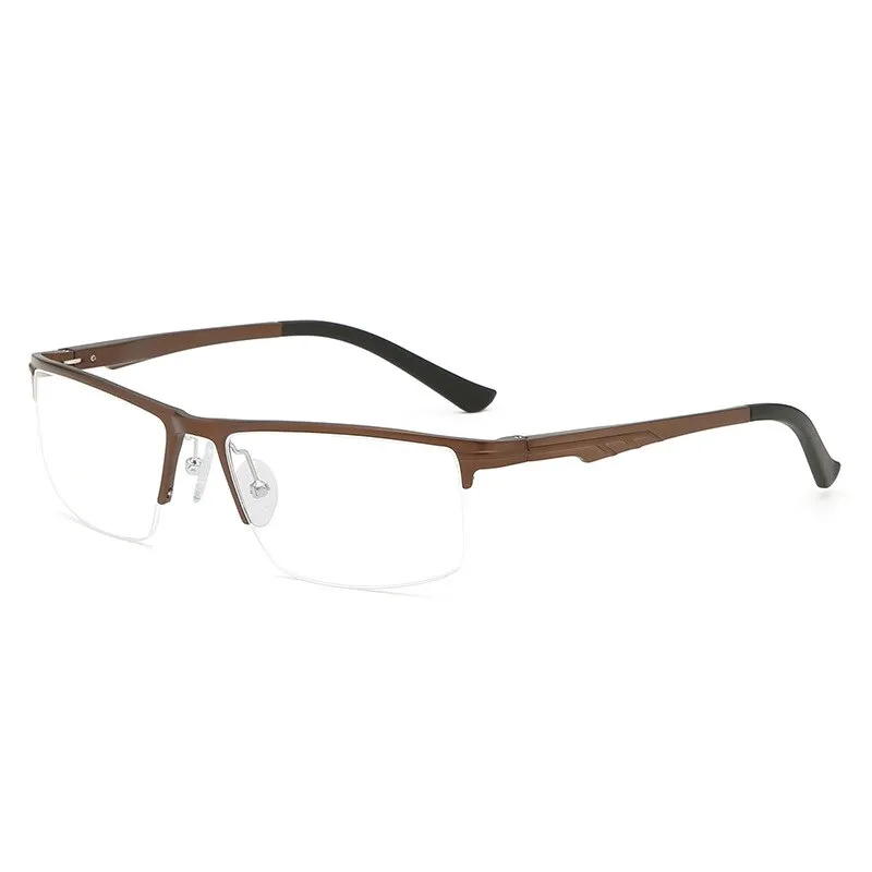 Hdcrafter Men's Semi Rim Rectangle Tr 90 Alloy Eyeglasses Kl6122
