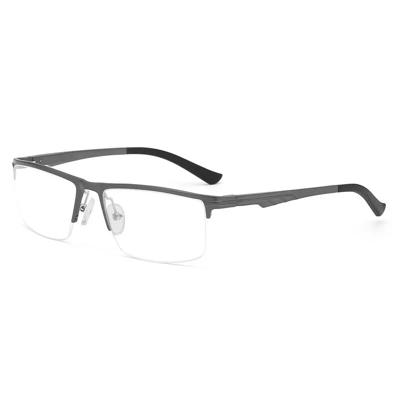 Hdcrafter Men's Semi Rim Rectangle Tr 90 Alloy Eyeglasses Kl6122