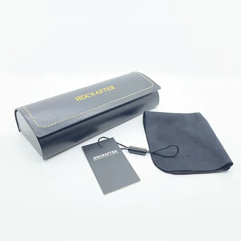 Hdcrafter Men's Semi Rim Square Titanium Eyeglasses P8190