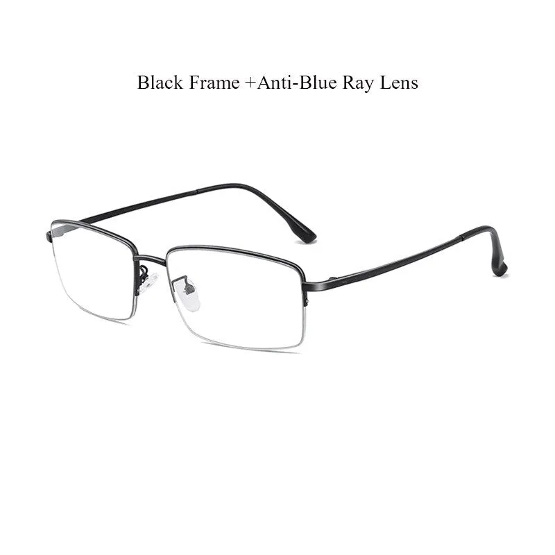 Hdcrafter Unisex Full Rim Rectangle Square Alloy Frame Eyeglasses 2332