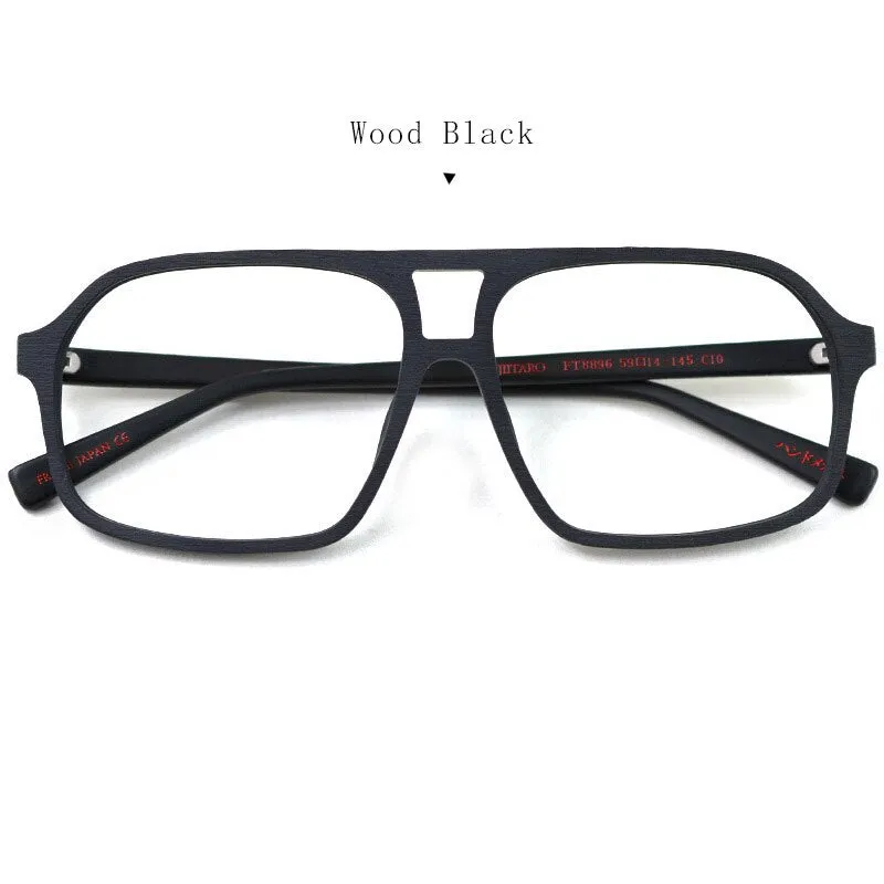 Hdcrafter Unisex Full Rim Square Double Bridge Acetate Tr 90 Eyeglasses Ft8896