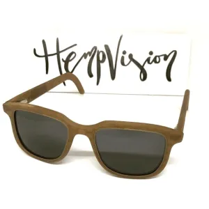 HempVision Handcrafted Black in Black Polarized Hemp Sunglasses