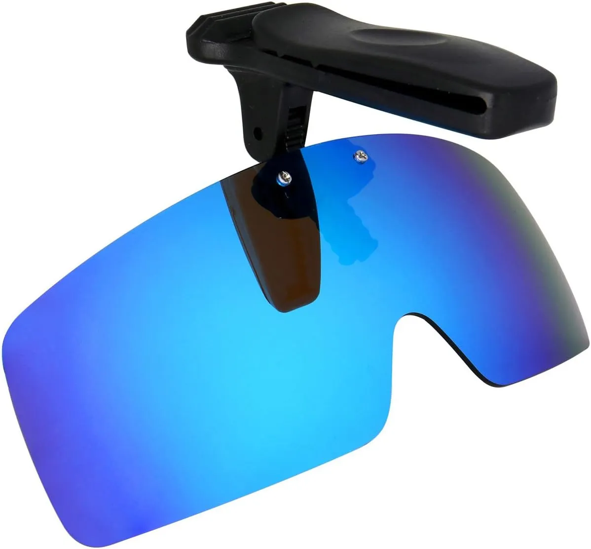 HKUCO Reinforce Sunglasses Clip Blue Polarized Lenses Hat Visors Clip-on Sunglasses For Fishing/Biking/Hiking/Golf UV400 Protect