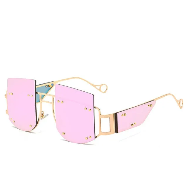 Hollow Out Oversized Square Sunglasses