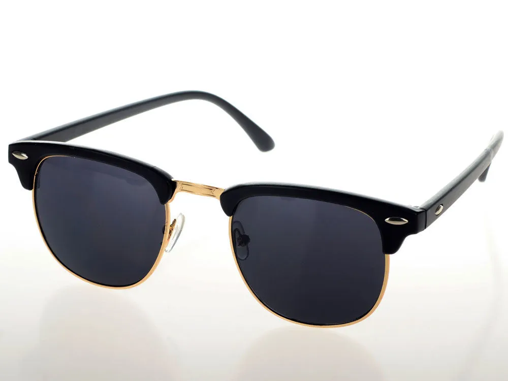 HOT Fashion Classic Retro Golden Mirrored Lens Sunglasses Brown Shades Women Men Accessories
