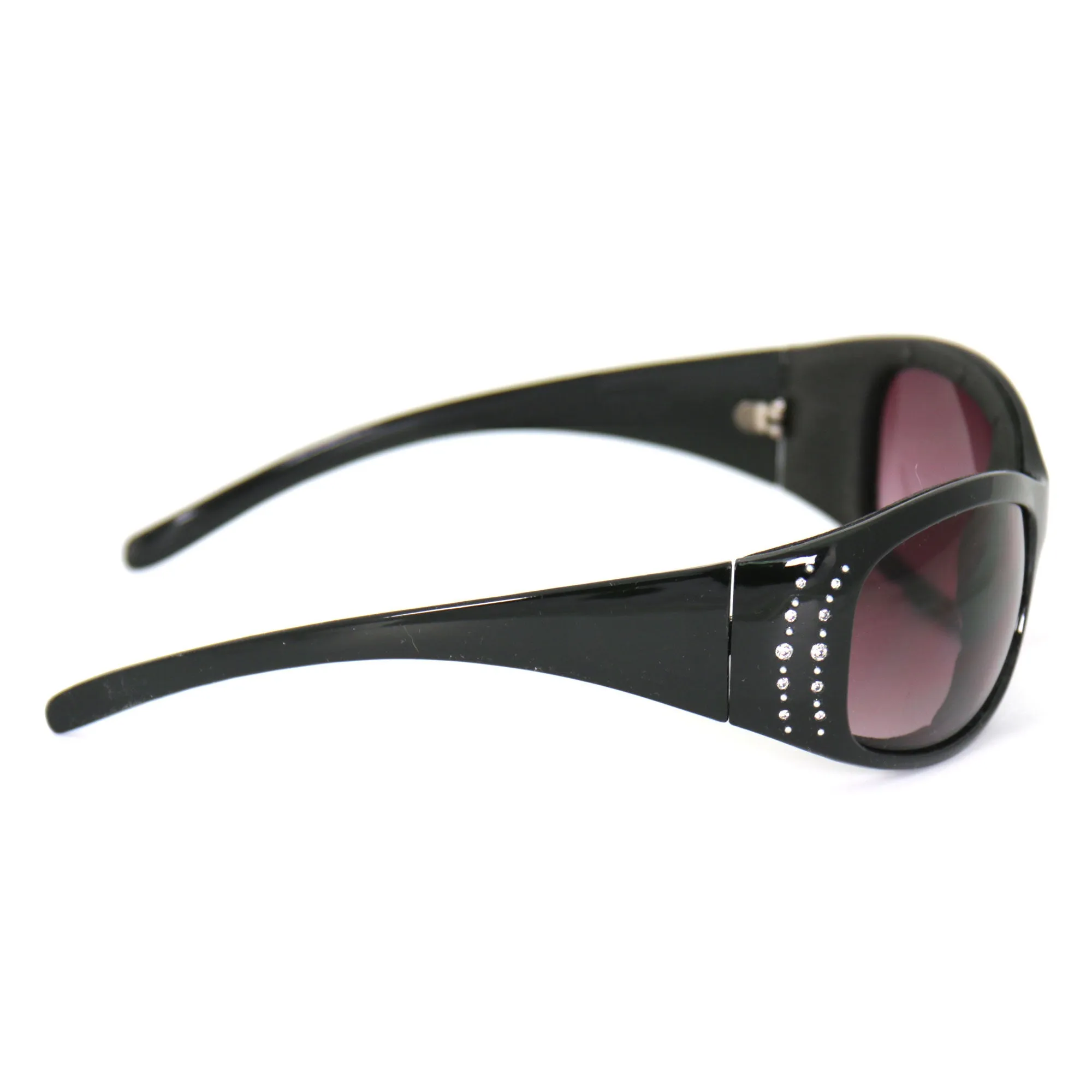 Hot Leathers Bling Sunglasses with Foam Padding and Smoke Lenses
