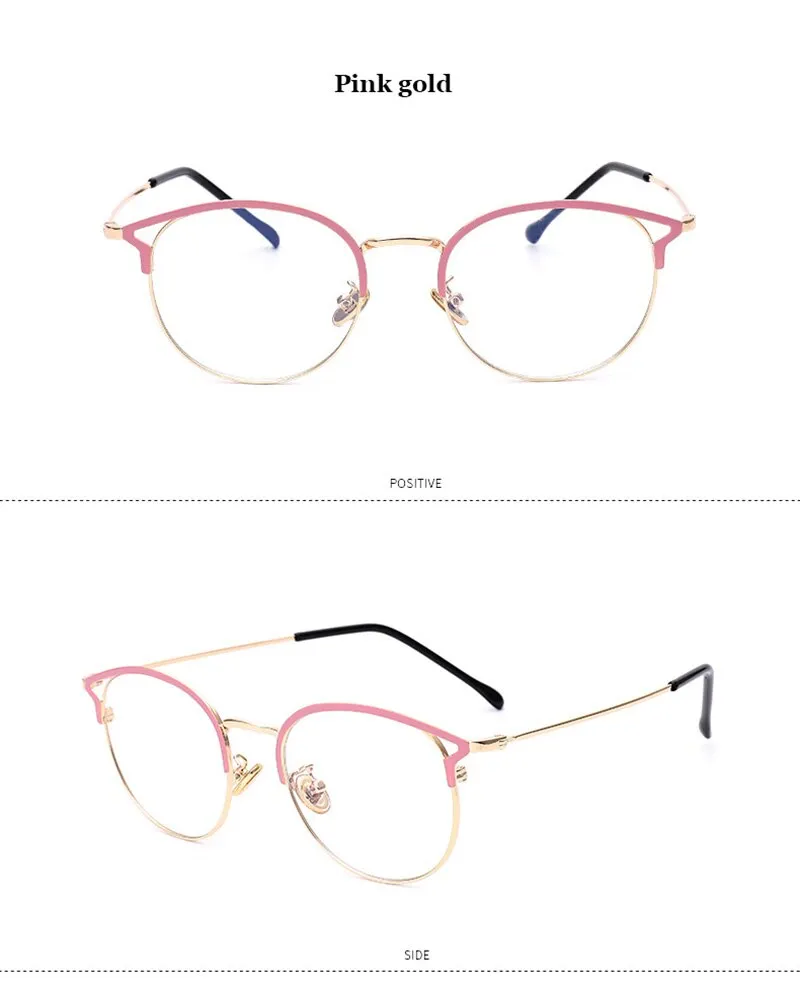 Hotochki Full Rim Cat Eye Alloy Frame Eyeglasses 9029