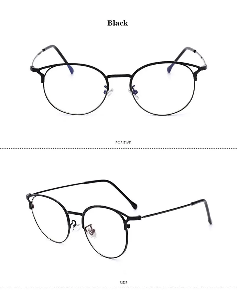 Hotochki Full Rim Cat Eye Alloy Frame Eyeglasses 9029