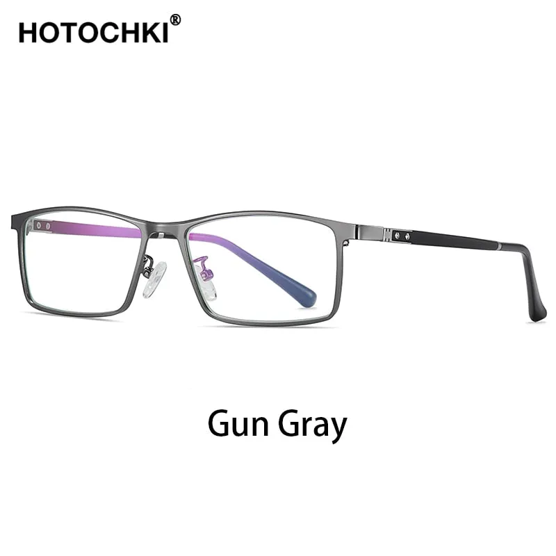 Hotochki Men's Full Rim TR-90 Resin Alloy Frame Eyeglasses T316