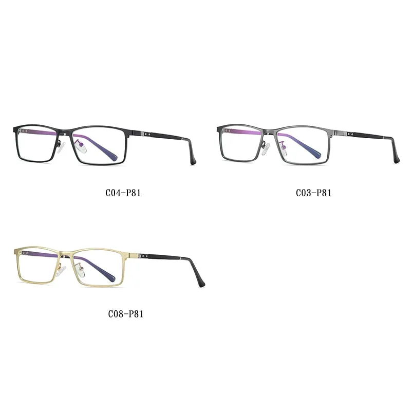 Hotochki Men's Full Rim TR-90 Resin Alloy Frame Eyeglasses T316