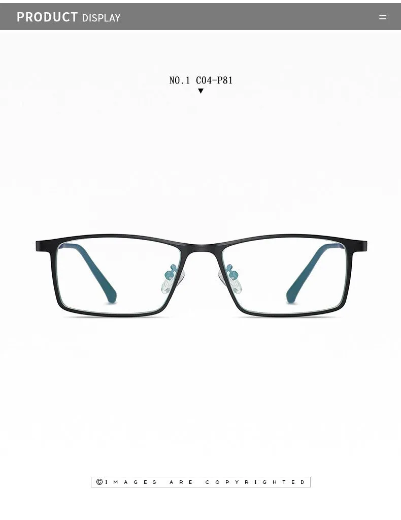 Hotochki Men's Full Rim TR-90 Resin Alloy Frame Eyeglasses T316