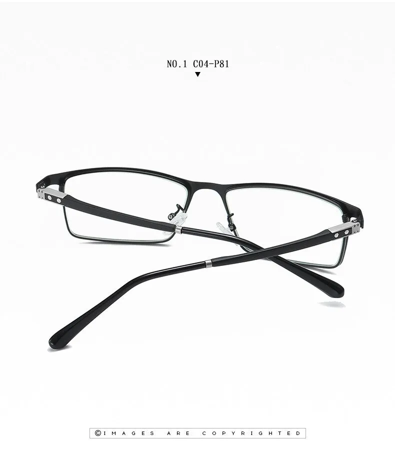 Hotochki Men's Full Rim TR-90 Resin Alloy Frame Eyeglasses T316