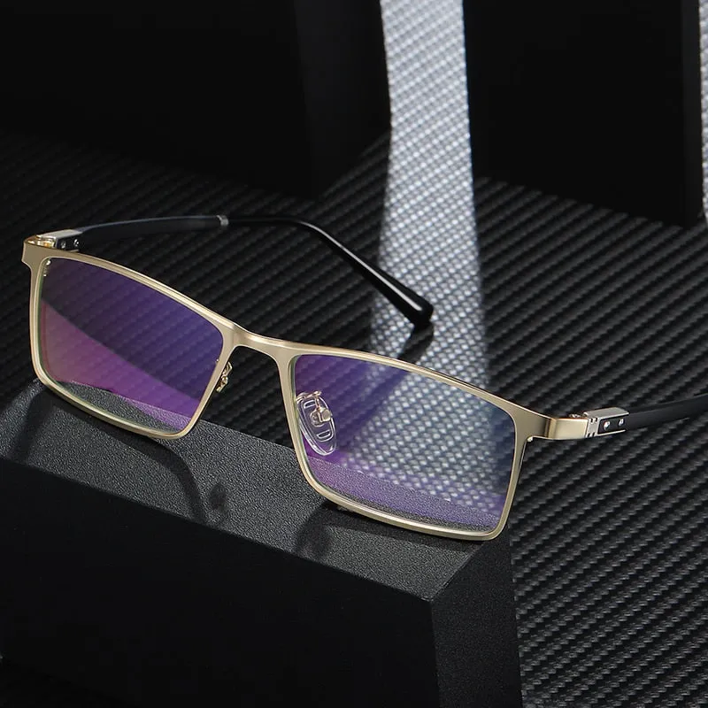 Hotochki Men's Full Rim TR-90 Resin Alloy Frame Eyeglasses T316
