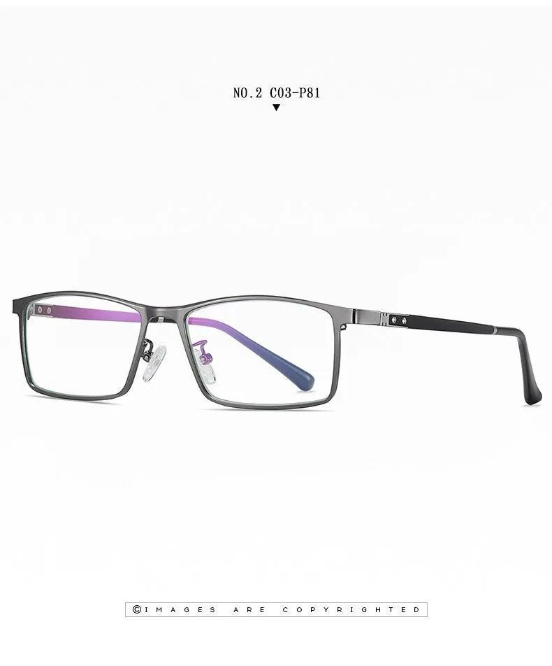 Hotochki Men's Full Rim TR-90 Resin Alloy Frame Eyeglasses T316
