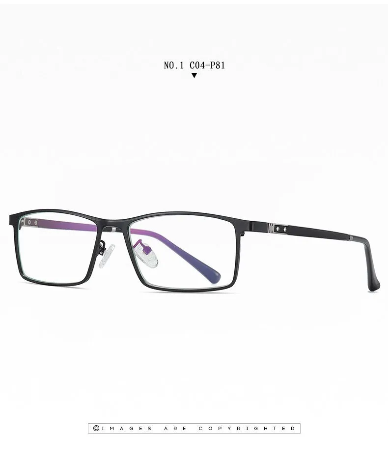 Hotochki Men's Full Rim TR-90 Resin Alloy Frame Eyeglasses T316