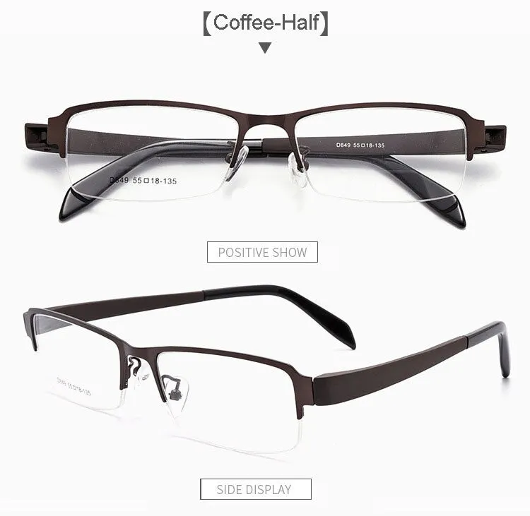Hotochki Men's Full/Semi Rim Alloy Frame Eyeglasses D849/D845