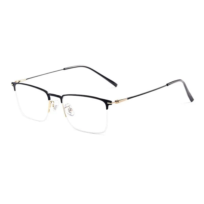 Hotochki Men's Full/Semi Rim SquareTitanium Frame Eyeglasses 0608-0606