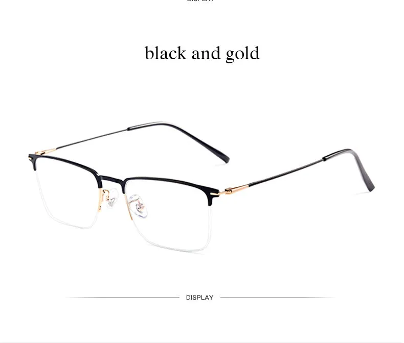 Hotochki Men's Full/Semi Rim SquareTitanium Frame Eyeglasses 0608-0606
