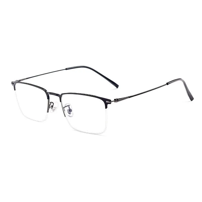 Hotochki Men's Full/Semi Rim SquareTitanium Frame Eyeglasses 0608-0606