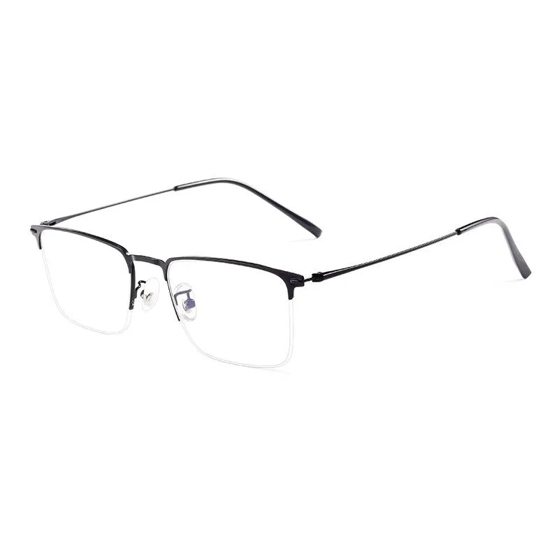 Hotochki Men's Full/Semi Rim SquareTitanium Frame Eyeglasses 0608-0606
