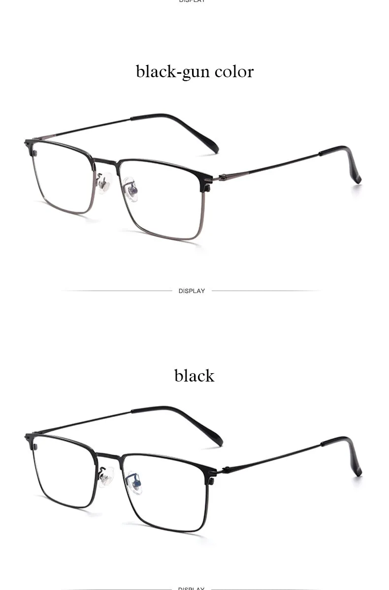 Hotochki Men's Full/Semi Rim SquareTitanium Frame Eyeglasses 0608-0606