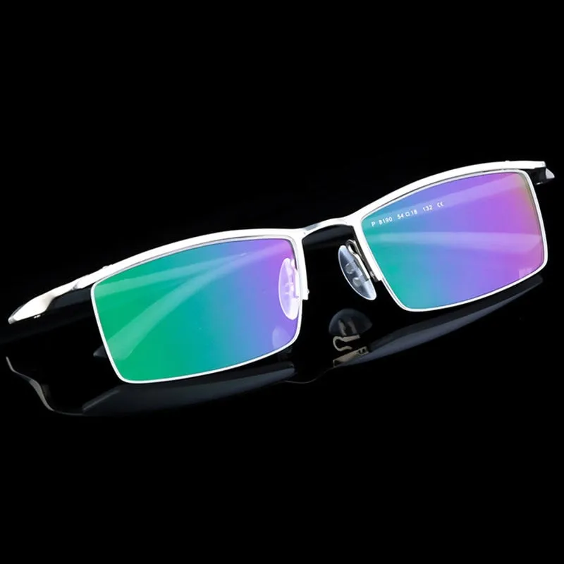 Hotochki Men's Semi Rim Browline Alloy Frame Eyeglasses P8190