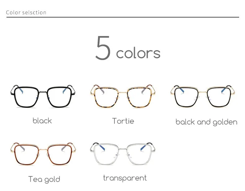 Hotochki Unisex Full Rim Alloy Metal Round Frame Eyeglasses 5206