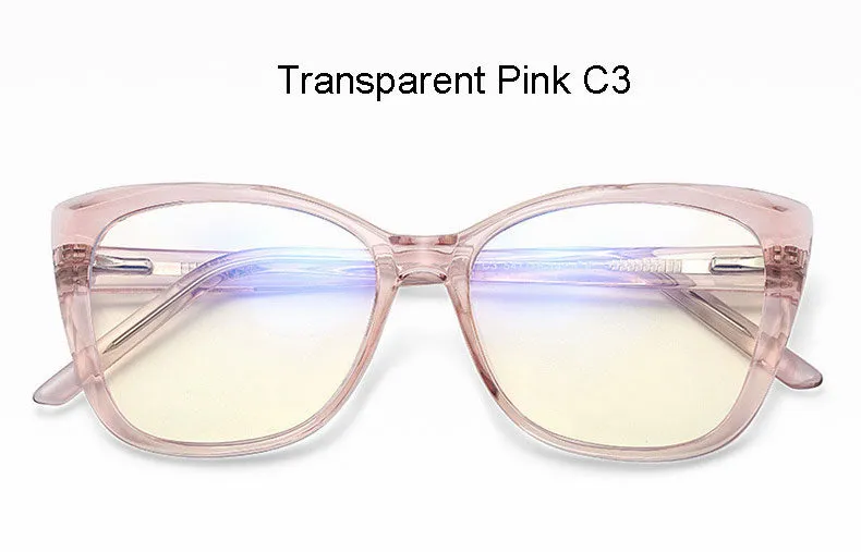 Hotochki Unisex Full Rim Cat Eye TR-90 Resin Frame Eyeglasses 2001