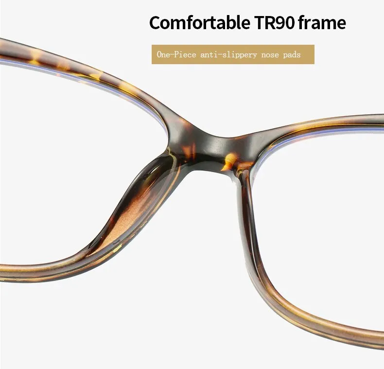 Hotochki Unisex Full Rim Cat Eye TR-90 Resin Frame Eyeglasses 2001