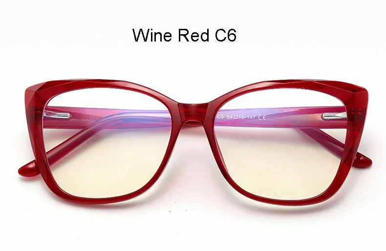 Hotochki Unisex Full Rim Cat Eye TR-90 Resin Frame Eyeglasses 2001