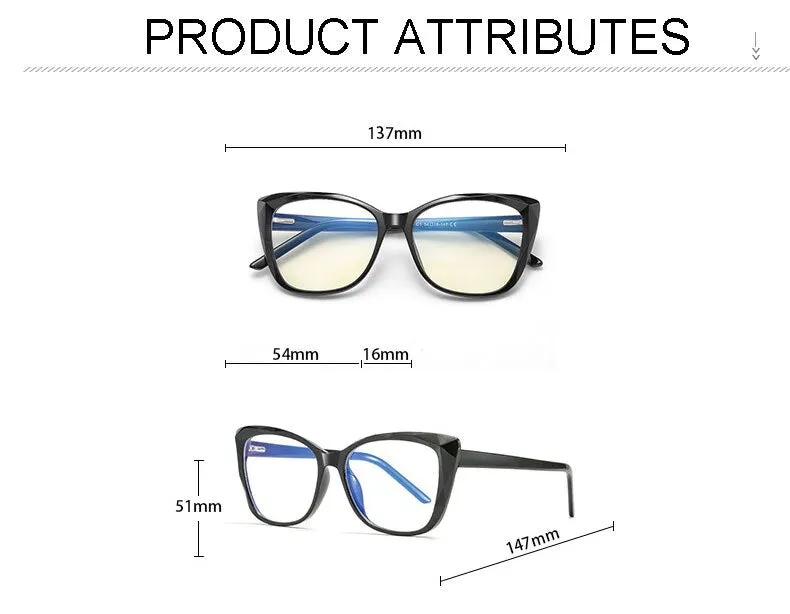 Hotochki Unisex Full Rim Cat Eye TR-90 Resin Frame Eyeglasses 2001