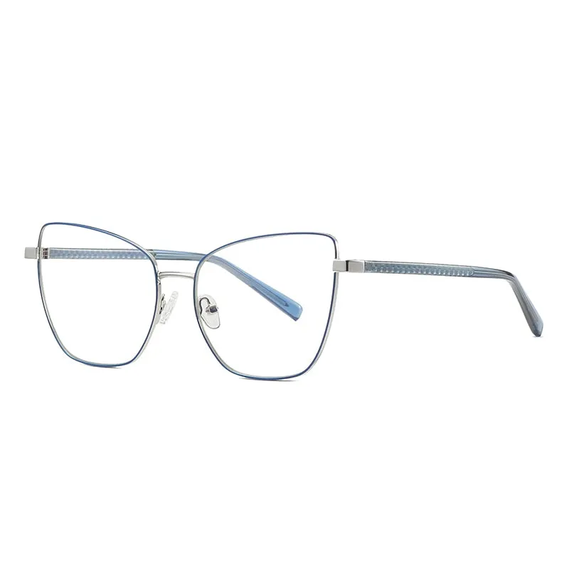 Hotochki Women's Full Rim Cat Eye Alloy Frame Eyeglasses 3003