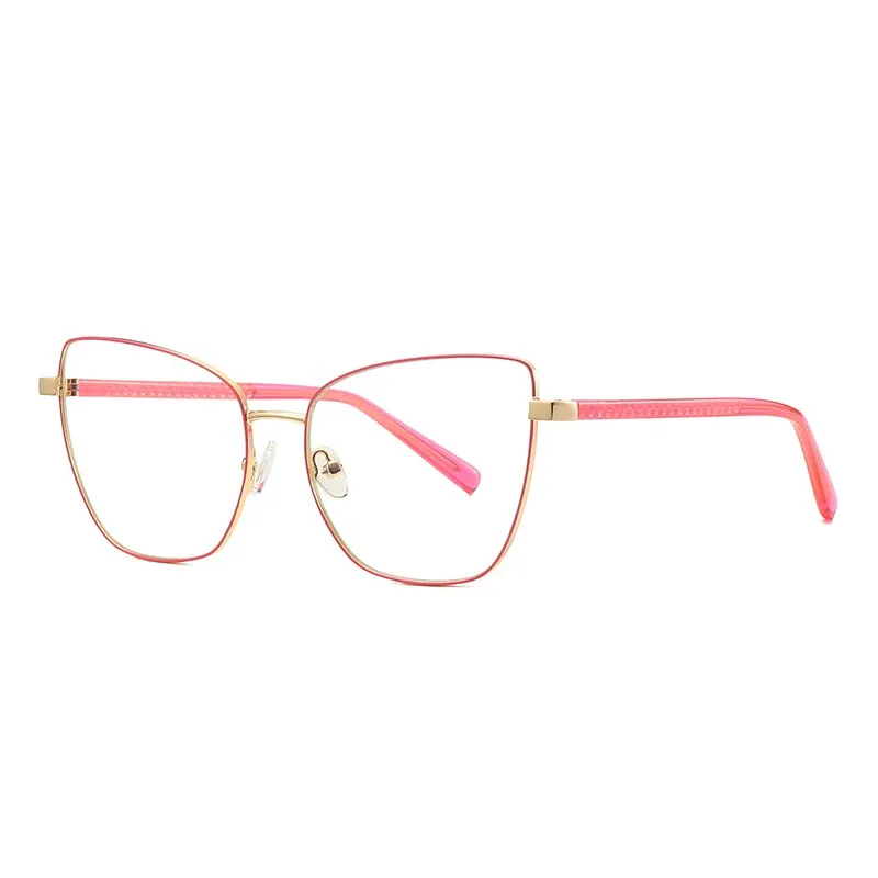 Hotochki Women's Full Rim Cat Eye Alloy Frame Eyeglasses 3003