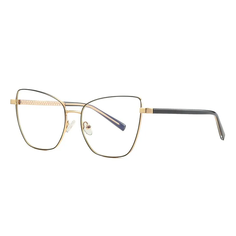 Hotochki Women's Full Rim Cat Eye Alloy Frame Eyeglasses 3003