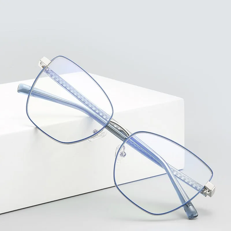 Hotochki Women's Full Rim Cat Eye Alloy Frame Eyeglasses 3003