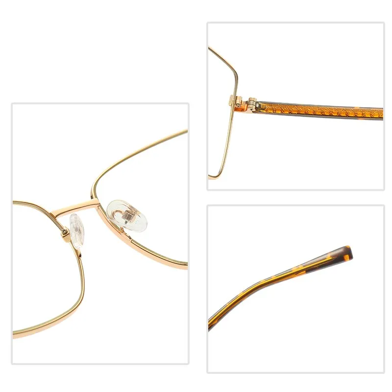 Hotochki Women's Full Rim Cat Eye Alloy Frame Eyeglasses 3003
