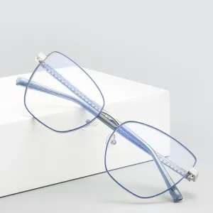Hotochki Women's Full Rim Cat Eye Alloy Frame Eyeglasses 3003