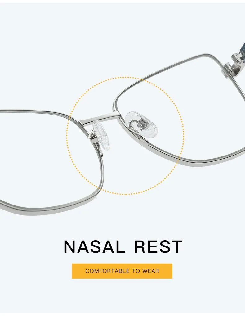 Hotochki Women's Full Rim Cat Eye Alloy Frame Eyeglasses 3003